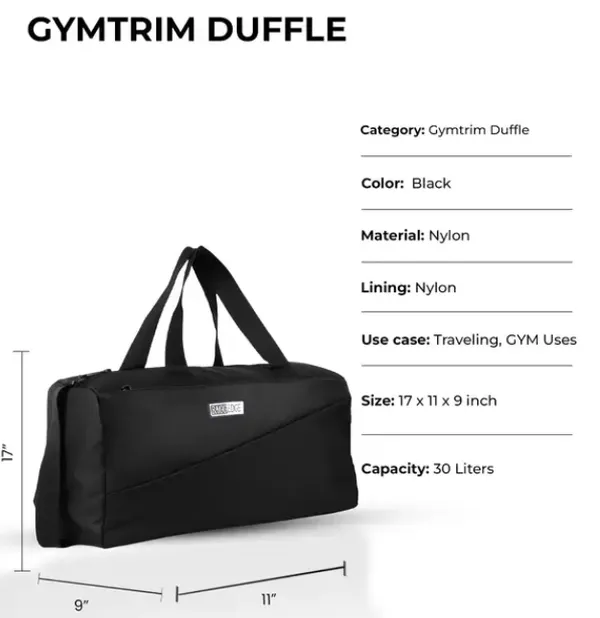 Black_Gym_Trim_Duffle_Bag_For_Unisex