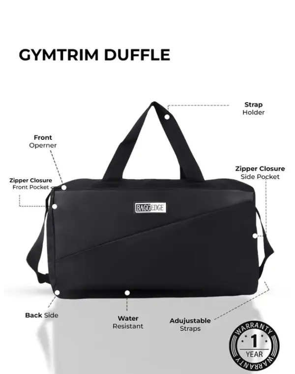Black_Gym_Trim_Duffle_Bag_For_Unisex