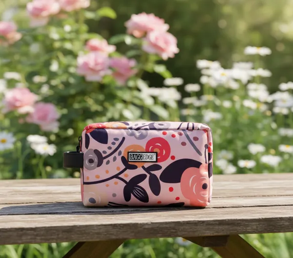 Pink_Floral_Print_Cosmetic_Pouch_With_Handle_Pink_Multi_Color_Travel_Makeup_Bag