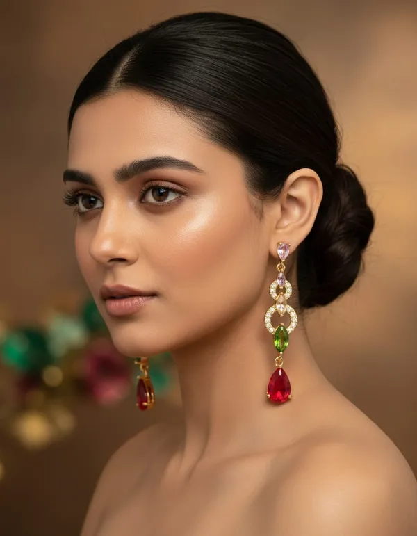Multicolor_Gemstone_Drop_Earrings_For_Women