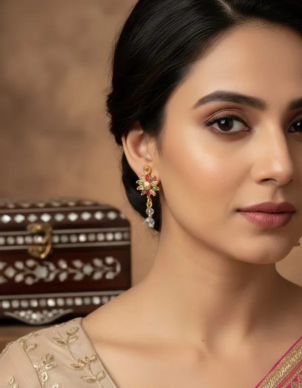 Gold_Toned_Metal_With_Stones_Drop_Earrings_For_Women