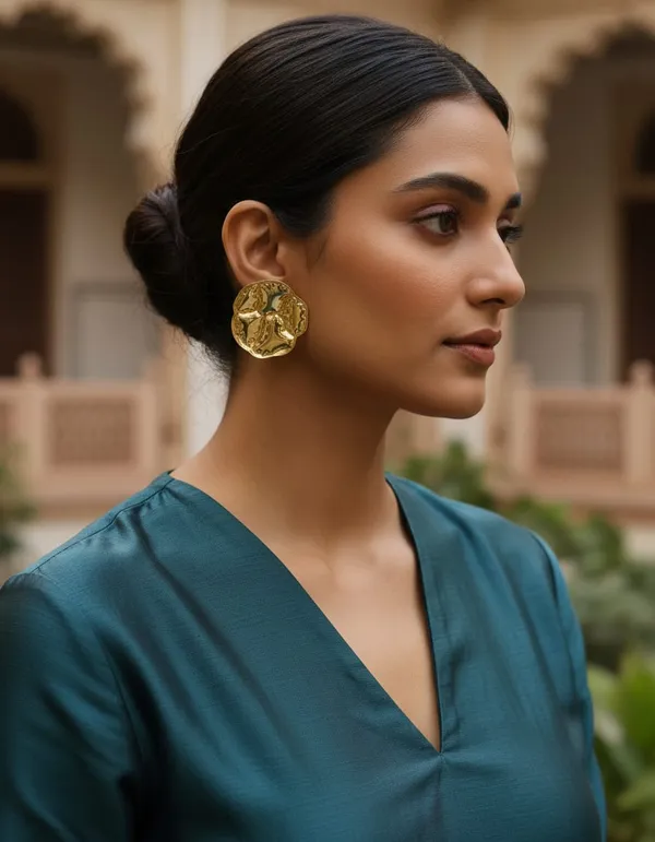 Gold_Toned_Metal_Statement_Earrings_For_Women