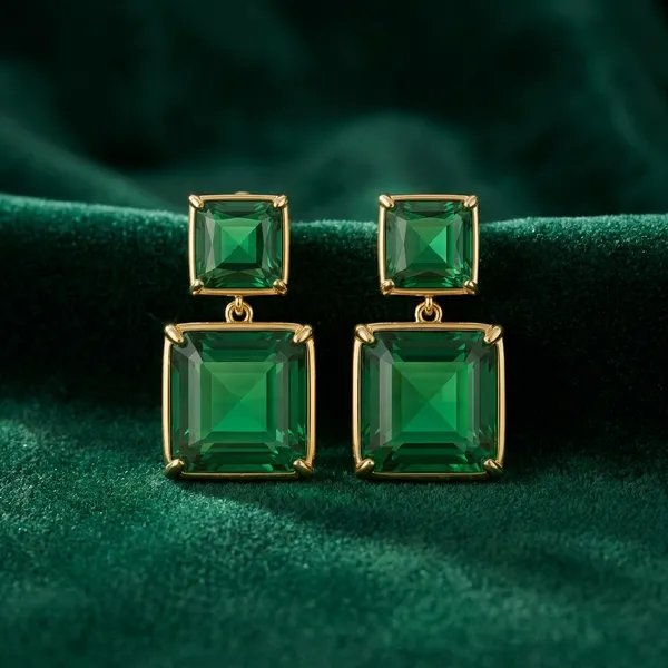 Green_And_Gold_Turquoise_Stone_Drop_Earrings_For_Women
