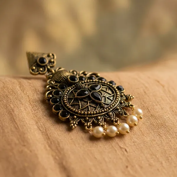 Gold_Toned_Oxidized_Metal_With_Pearl_Chandbali_Earrings_For_Women