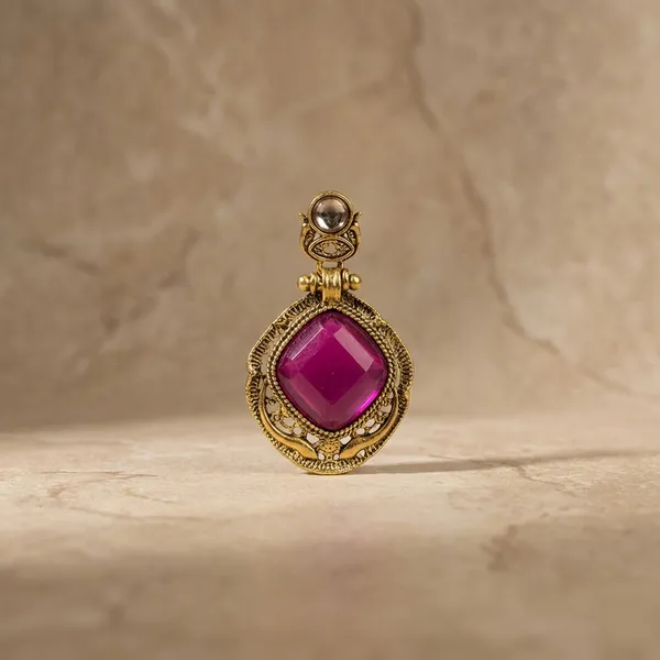 Royal_Purple_Antique_Gold_Tone_Metal_With_Purple_Gemstone_Dangler_Earrings_For_Women