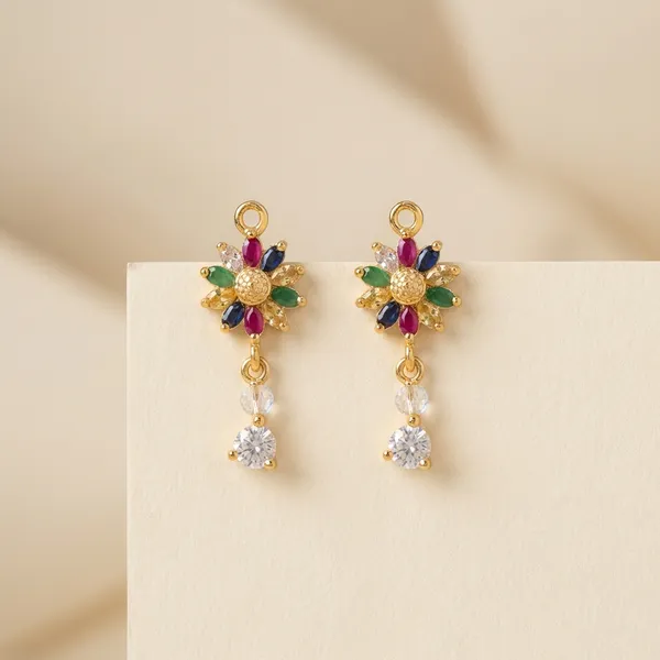 Gold_Toned_Metal_With_Stones_Drop_Earrings_For_Women