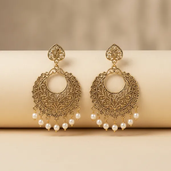 Gold_Toned_Metal_With_Pearl_Chandbali_Earrings_For_Women