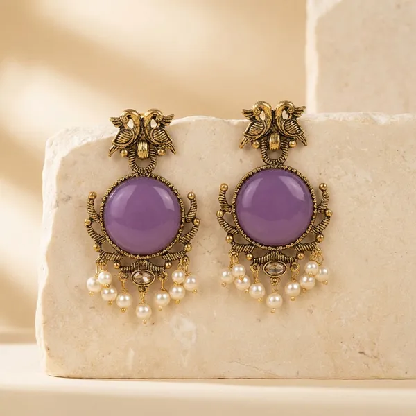 Royal_Blue_And_Silver_Oxidized_Silver_Earrings_For_Women