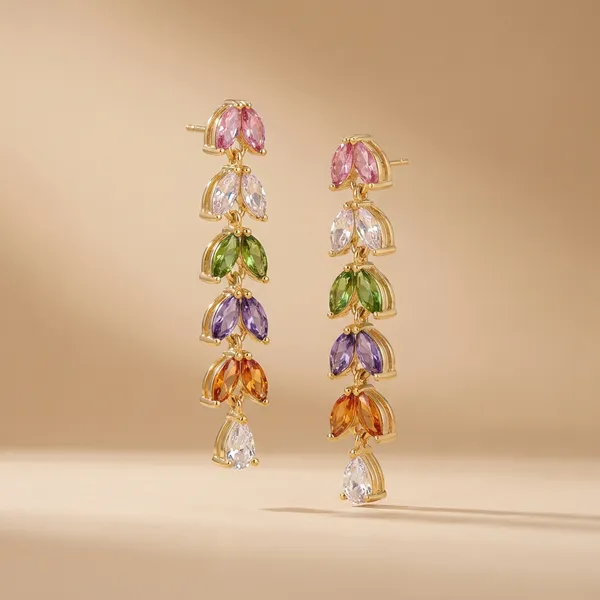 Multicolor_Beads_Dangling_Earrings_For_Women