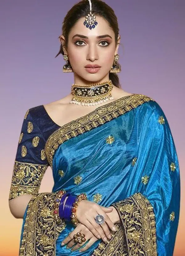 Firozi_Embroidered_Trendy_Fancy_Saree_with_Unstitched_Blouse_Piece_for_Women