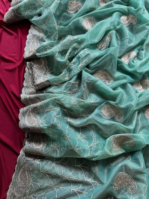Net_Pista_Heavy_Silver_Embroidery_Work_Saree_with_Full_Silver_Stone_Work__For_Women