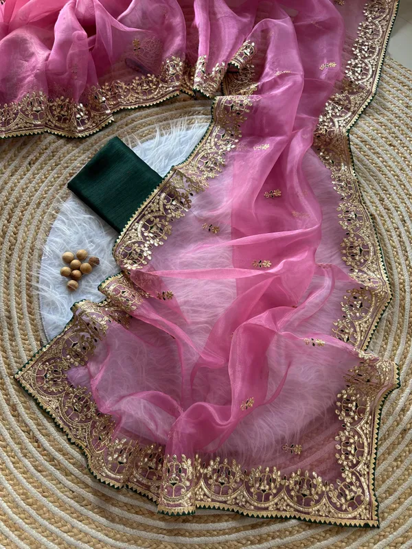 Pink_Heavy_Silver_Embroidery_Work_Saree_with_Full_Silver_Stone_Work__For_Women