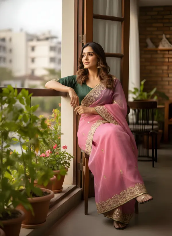 Pink_Heavy_Silver_Embroidery_Work_Saree_with_Full_Silver_Stone_Work__For_Women