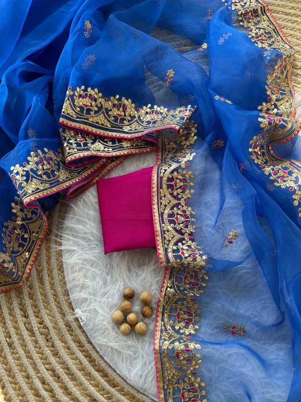 Blue_Heavy_Silver_Embroidery_Work_Saree_with_Full_Silver_Stone_Work__For_Women