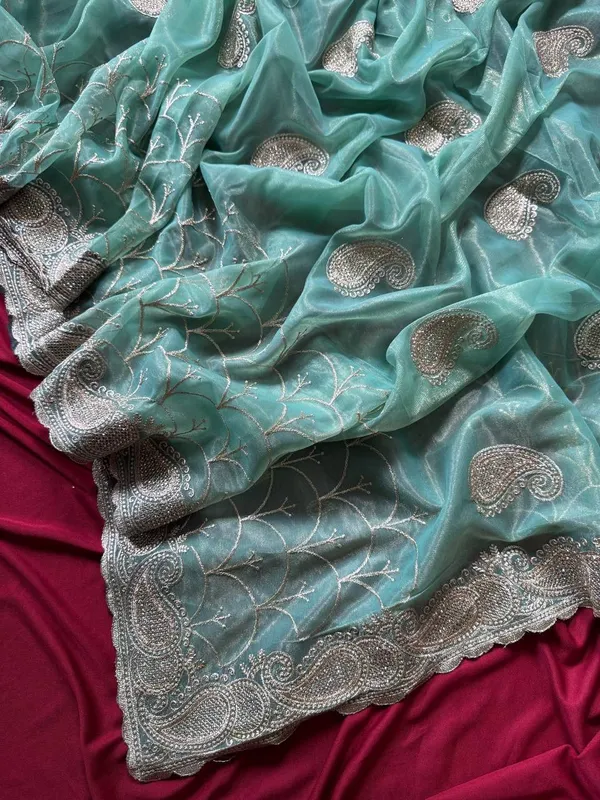 Net_Pista_Heavy_Silver_Embroidery_Work_Saree_with_Full_Silver_Stone_Work__For_Women