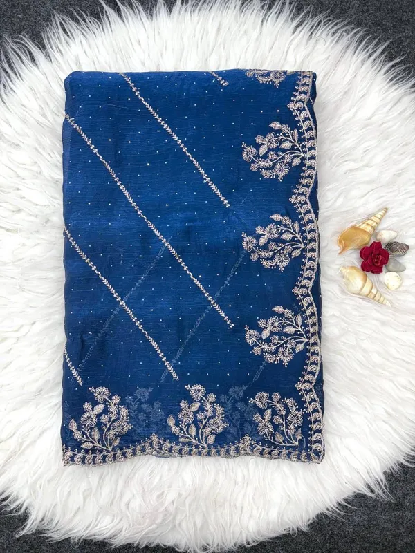 Navy_Blue_Heavy_Silver_Embroidery_Work_Saree_with_Full_Silver_Stone_Work__For_Women