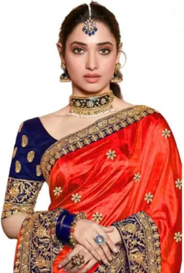 Orange_Embroidered_Bollywood_Silk_Blend_Saree_For_Women