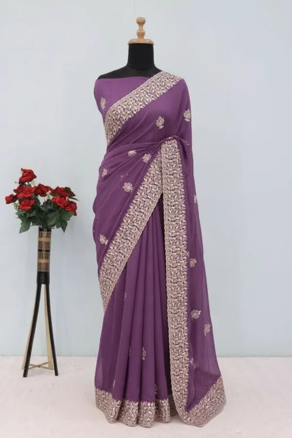 Purple_Trending_Heavy_Embroidered_Work_Saree_For_Women
