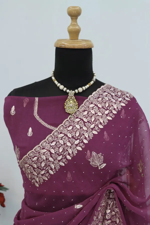 Purple_Trending_Heavy_Embroidered_Work_Saree_For_Women