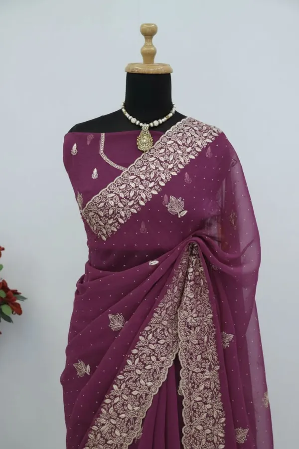 Purple_Trending_Heavy_Embroidered_Work_Saree_For_Women