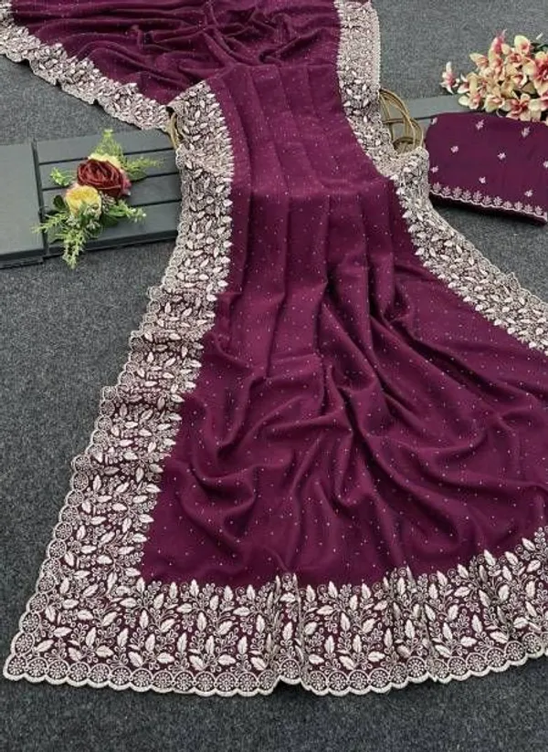 Purple_Trending_Heavy_Embroidered_Work_Saree_For_Women