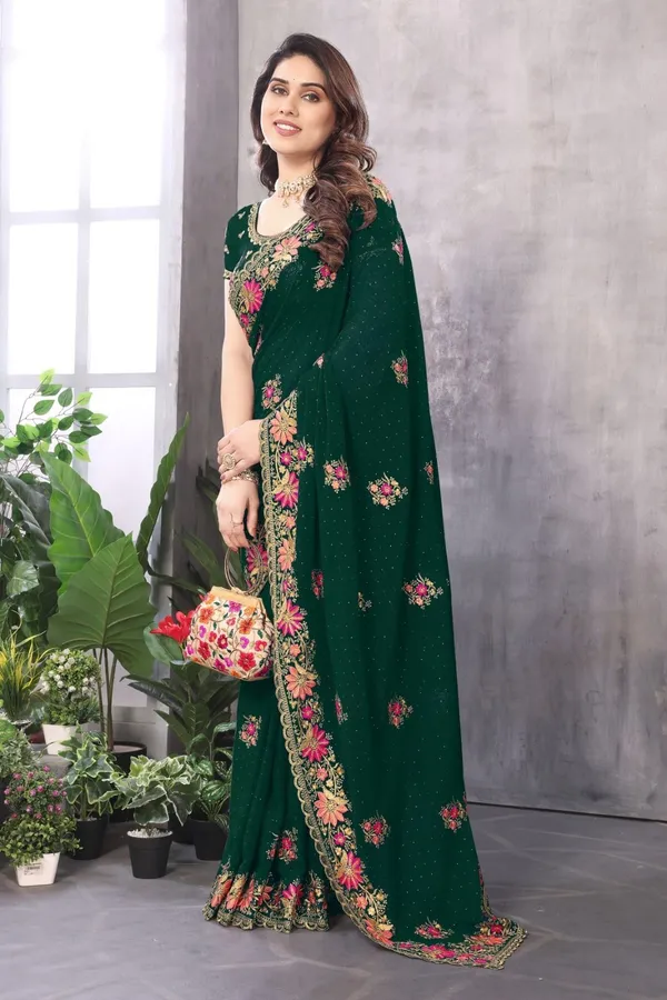 Green_Embroidered_Bollywood_Saree_For_Women