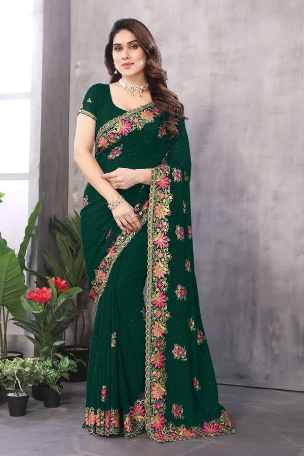 Green_Embroidered_Bollywood_Saree_For_Women