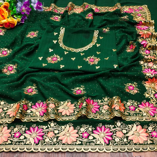 Green_Saree_Embroidered_Bollywood_Saree_For_Women