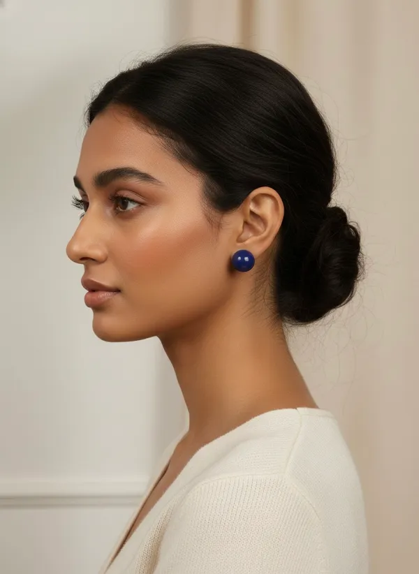 Blue_Pearl_Stud_Earrings_For_Women