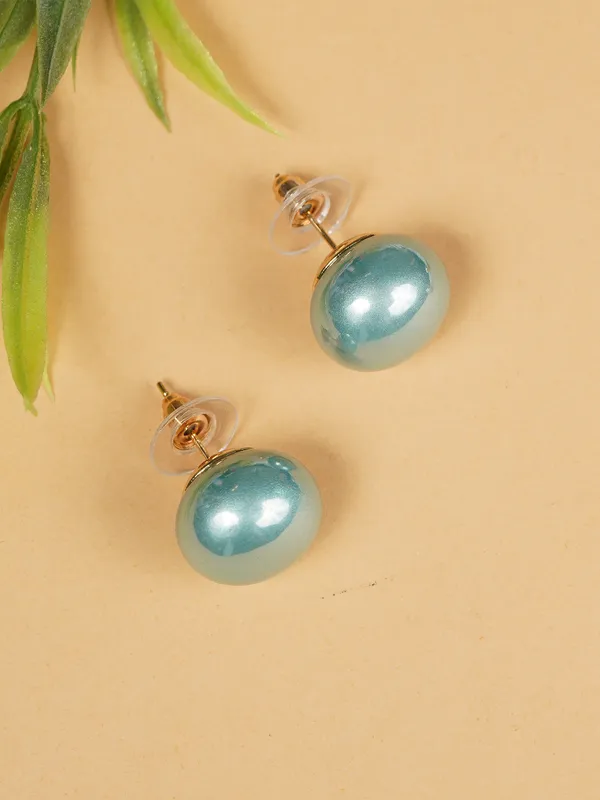 Aqua_Pearl_Gloss_Stud_Earrings