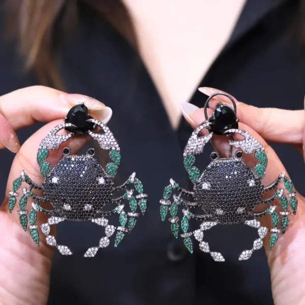 Grey_Blingy_Crab_Earrings_For_Women