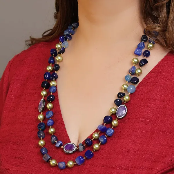 Blue_Sanvi_Marcasite_Balls_Necklace_For_Women
