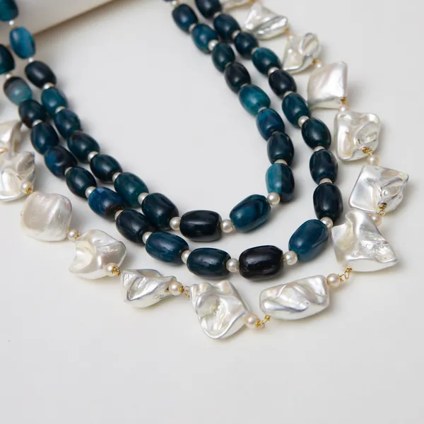 Blue_Rihaana_Layered_Beads_Necklace_For_Women