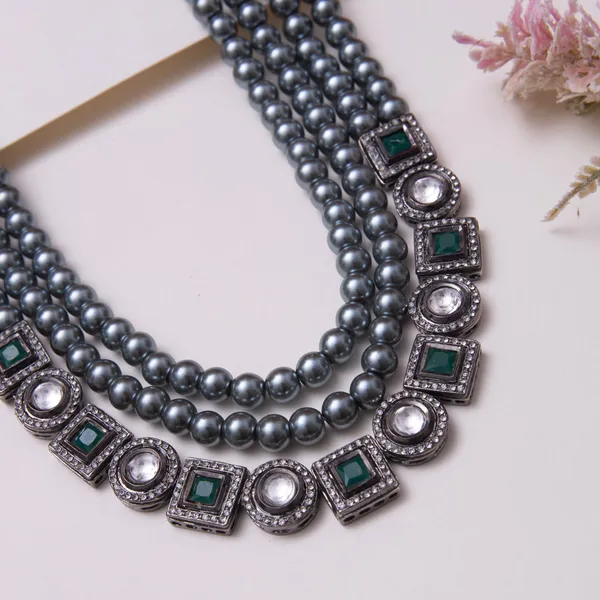 Grey_Prisha_Chrome_Victorian_Necklace_Set_For_Women
