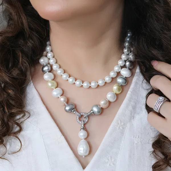 White_Dastoor_Pastels_Layered_Necklace_For_Women