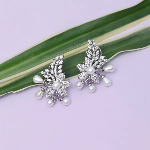 Silver_Diksha_Pearl_And_Zirconia_Earrings_For_Women