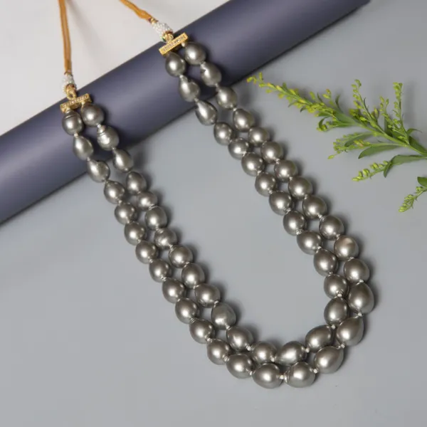 Grey_Double_Line_Pearls_Necklace_Set_For_Women