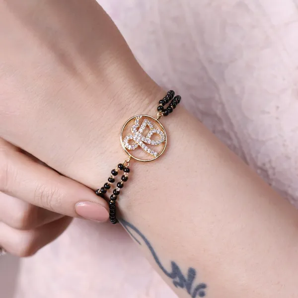 Black_Ek_Omkar_Beads_Bracelet_For_Women