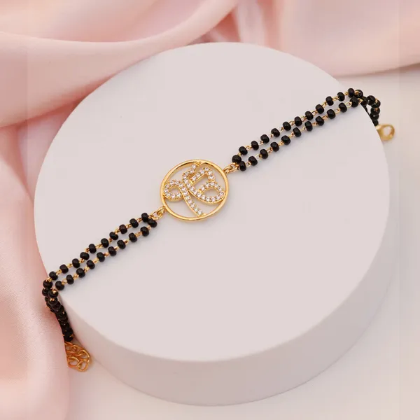Black_Ek_Omkar_Beads_Bracelet_For_Women