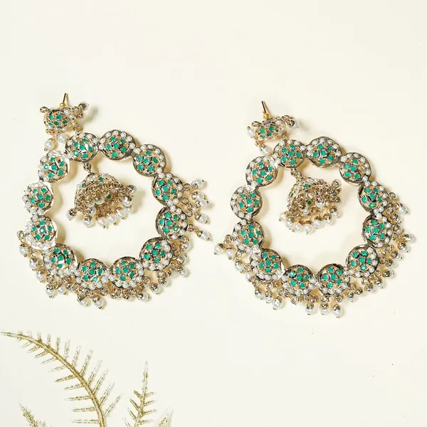 Green_Stone_Jadau_Earrings_For_Women