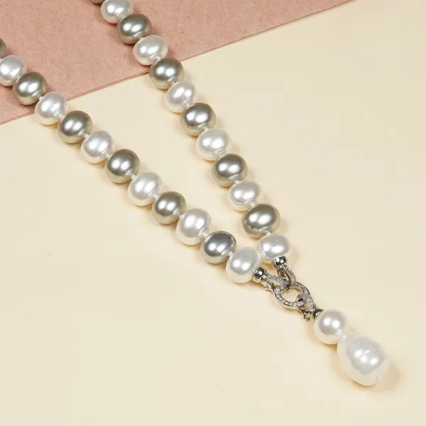 Grey_And_White_Pearl_Necklace_For_Women