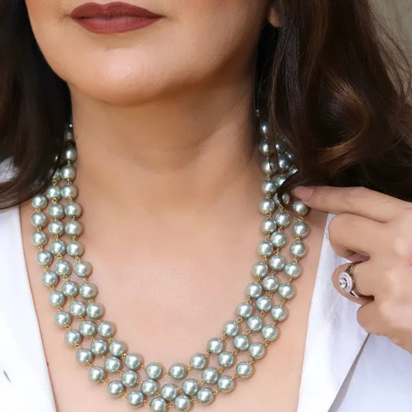 Grey_Nikashi_Toned_Three_Layered_Necklace_For_Women
