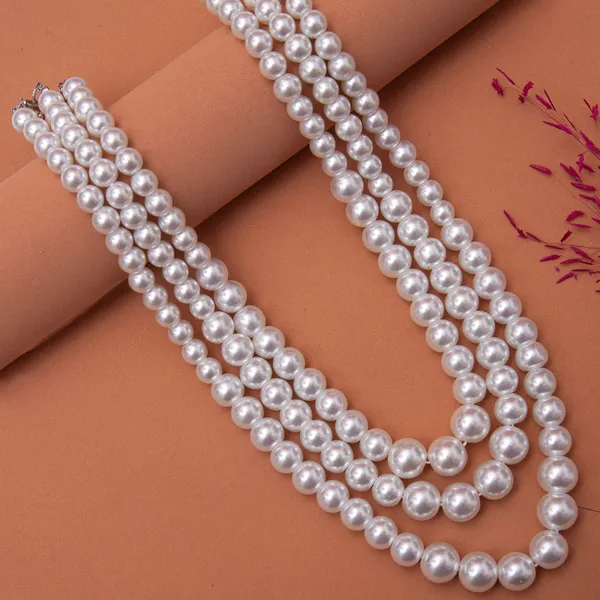 White_Shivangi_Layered_Pearl_Necklace_For_Women