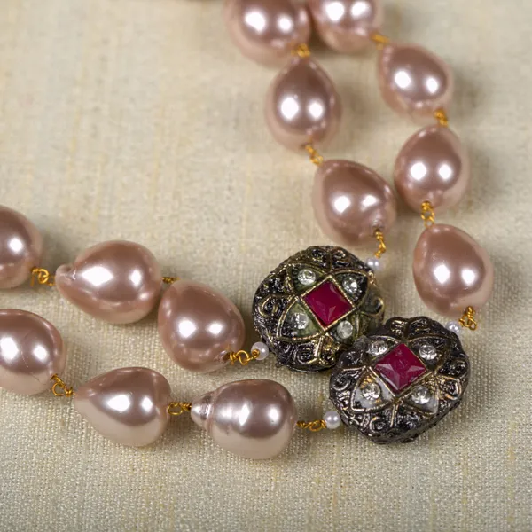 Rosegold_Mirayaa_Rosegold_Marcasite_Balls_Necklace_For_Women