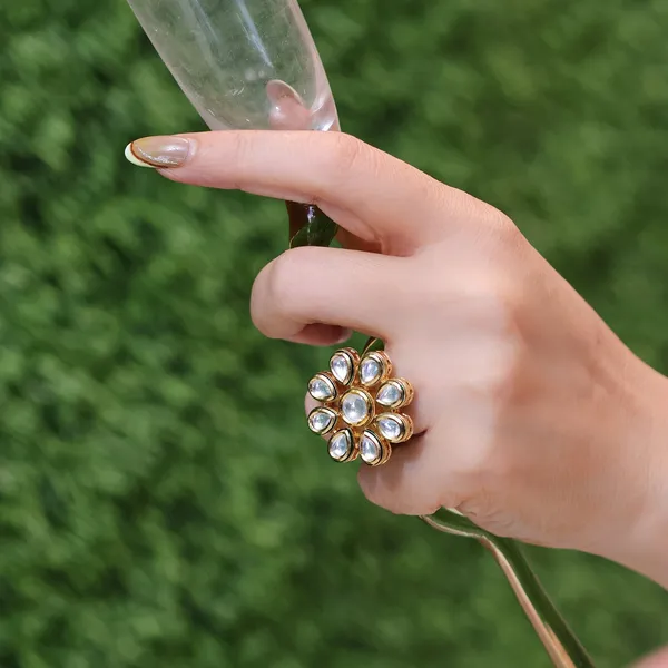 Gold_Mihira_Plated_Kundan_Flower_Adjustable_Ring_For_Women
