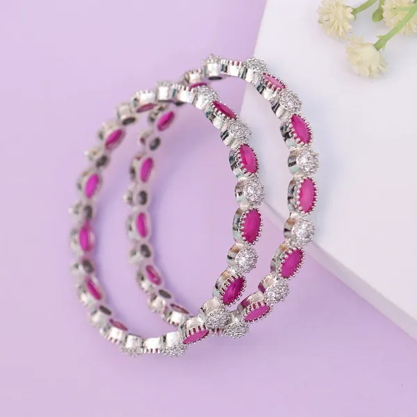 Silver_Niharika_Ruby_Toned_Bangles_For_Women
