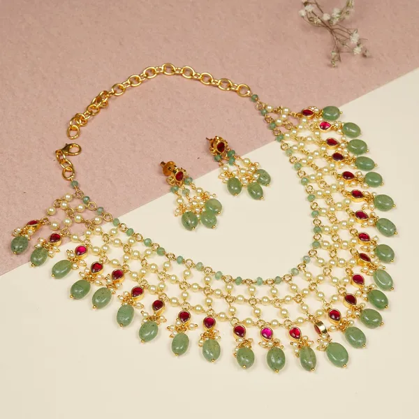Gold_Nitasha_Pearl_And_Green_Drop_Necklace_Set_For_Women