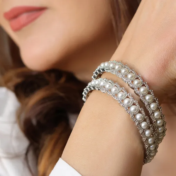 White_Pearl_Studded_Cz_Bangle_For_Women