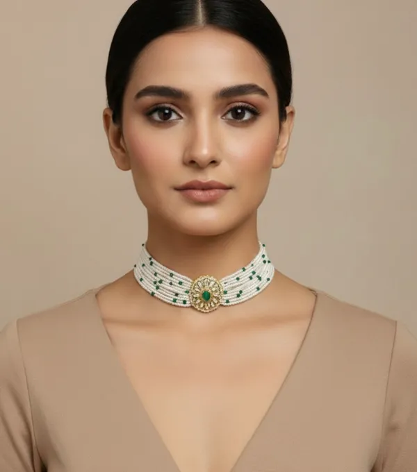 White_Wasabi_Green_Kundan_Choker_For_Women