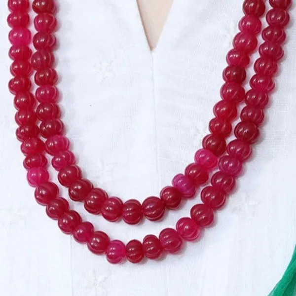 Red_Pumpkin_Beads_Ruby_Necklace_For_Women